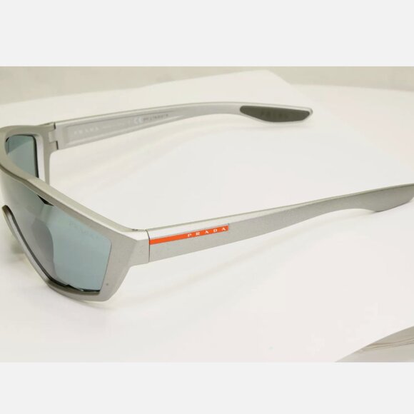 Versace Grey Visor Shield Sunglasses 50mm Box - Picture 3 of 8